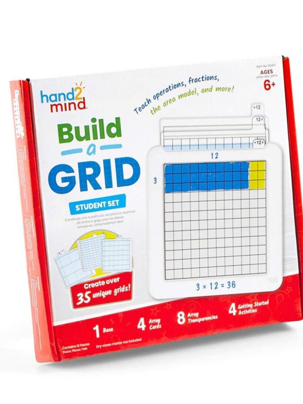 hand2mind Build A Grid Dry Erase Multiplication Student Set Homeschool Supplies